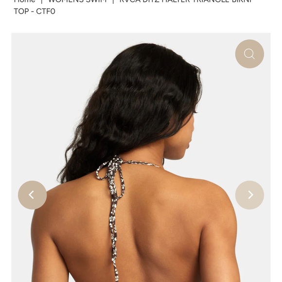 RVCA Floral Black Bandeau Bikini Set - Picture 4 of 8